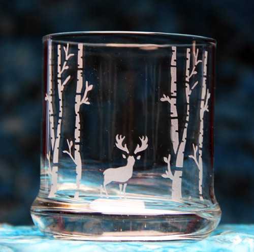 Woodland Deer Glass