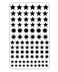 19-2705 - ETCH, DIP, SANDETCH stencil Stars