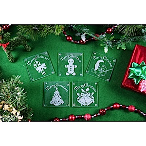 60-3910C - Limited Time Christmas  Etchable Square Coaster 