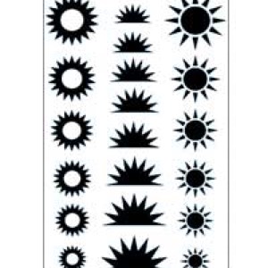 19-2704 - ETCH, DIP, SANDETCH stencil sunrise