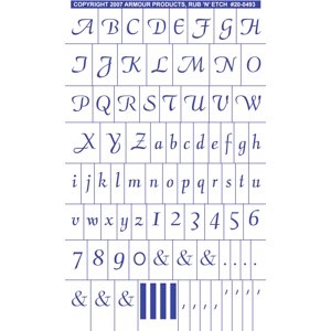 20-0493 - Script Full Alphabet with numbers