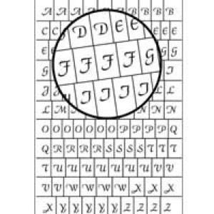 20-0550 - Calligraphy Alphabet Upper Case