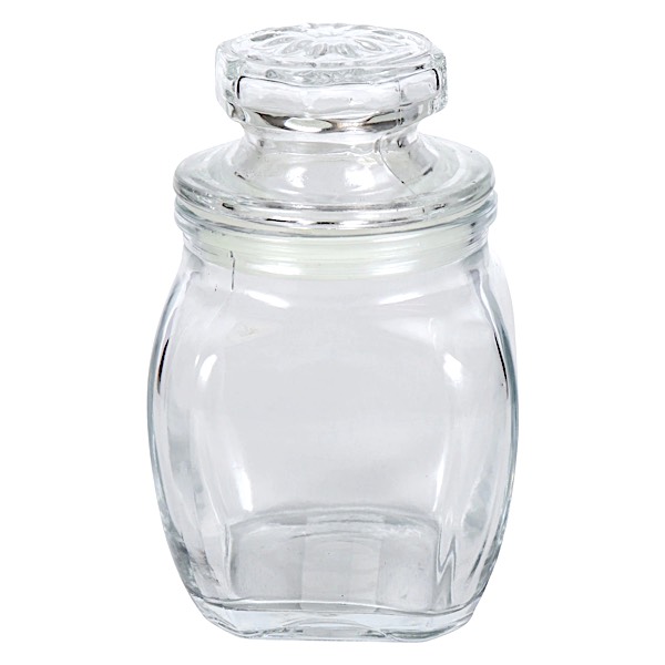 30-2294 - Glass Jar w/ Ornage Lid  7.5oz