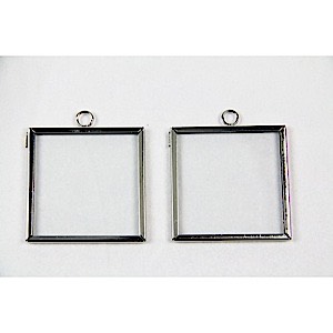 61-3395 - Frame Charm Square 2x2 Silver