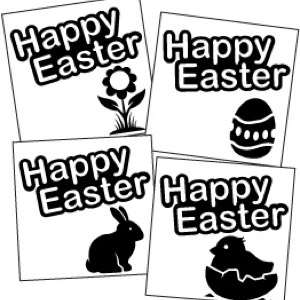 60-3910E - Limited Time Easter Etchable Square Coaster (4pc)
