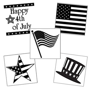 60-3910J - Limited Time July 4th  Etchable Square Coaster (4pc)