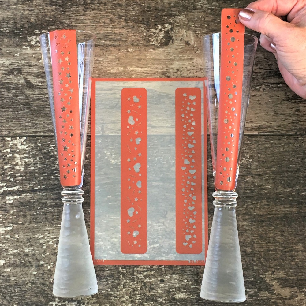 Bubble and Bling Champagne Glasses