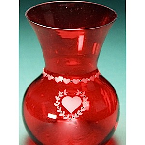 Valentine Red Vase