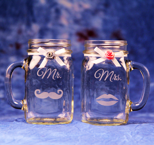 Mason Jar Mug 16 oz -  - Glass Etching Supplies Superstore