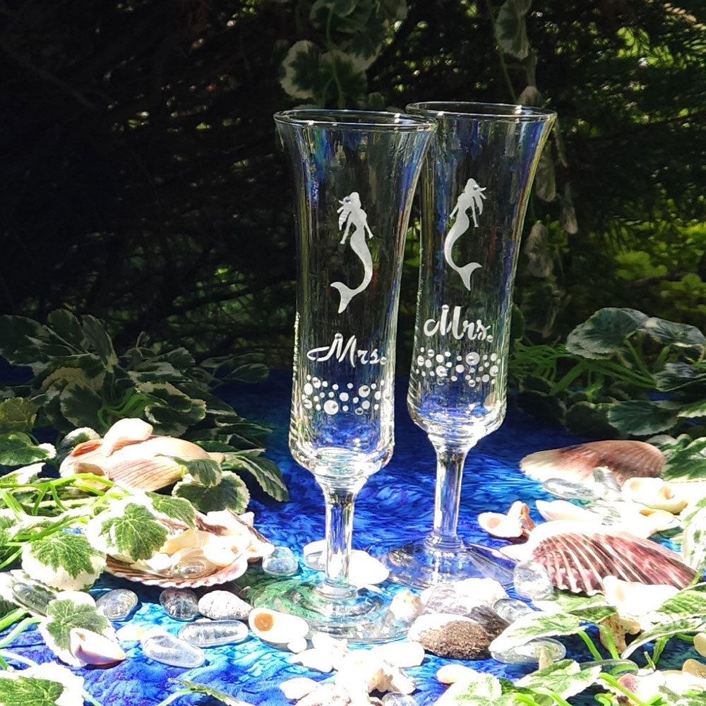 Mix and Match, Mr & Mrs Champagne Toasting Flutes