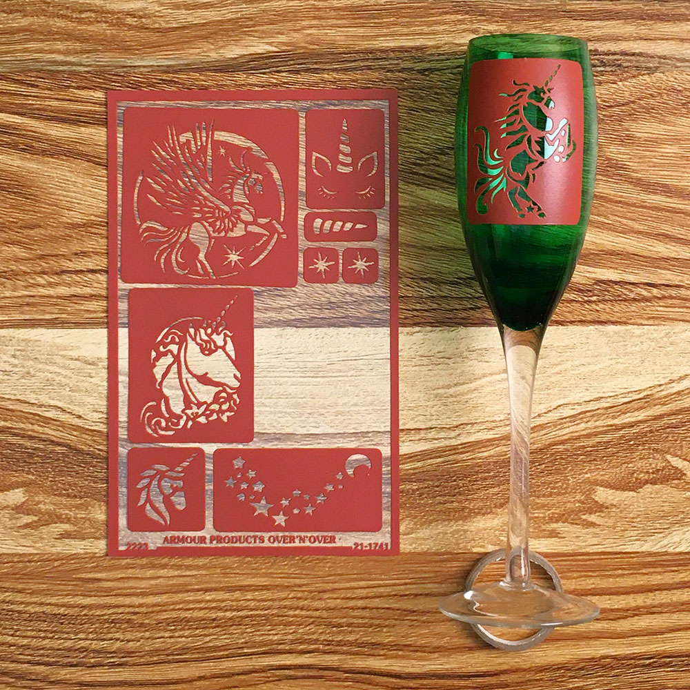 Unicorn Champagne Flute Candle Holders