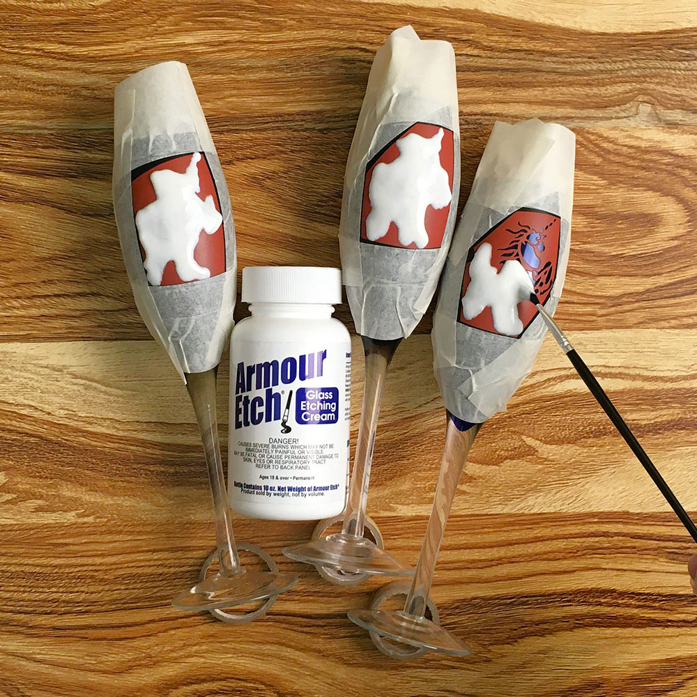 Unicorn Champagne Flute Candle Holders