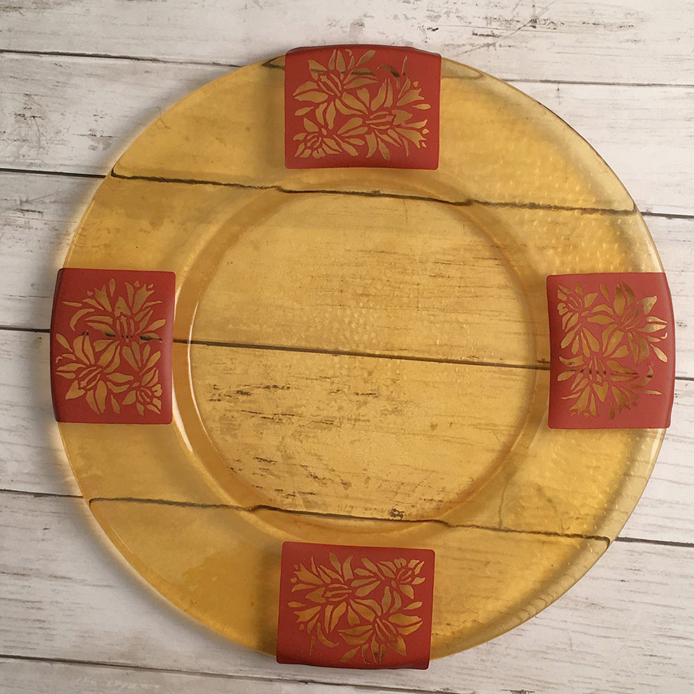 Yellow Floral Picnic Platter