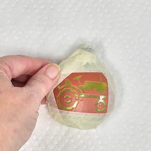 Golden Tractor Ornament