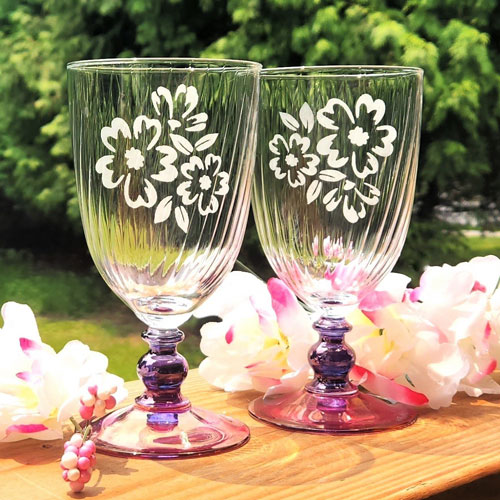 Floral Swirl Goblets