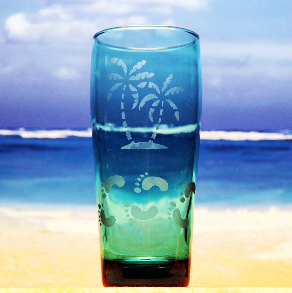 Beach Walk Green Glass