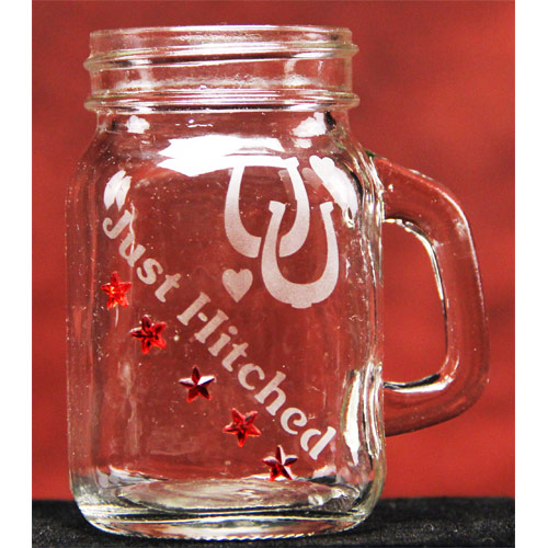 Just Hitched Mason Jar Mugs