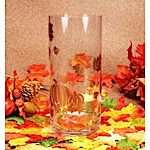 Autumn Leaves and Pumpkins Vase