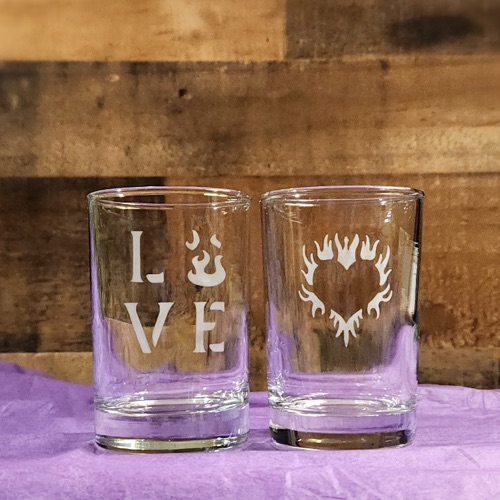 Valentines Day Romantic Glass Etching Stencil Love Hearts Reusable Armour  Etch