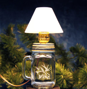Moose Mason Jar Lamp