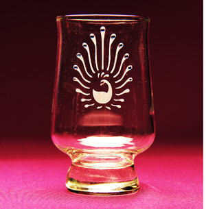 Feathered Bliss Peacock Glass