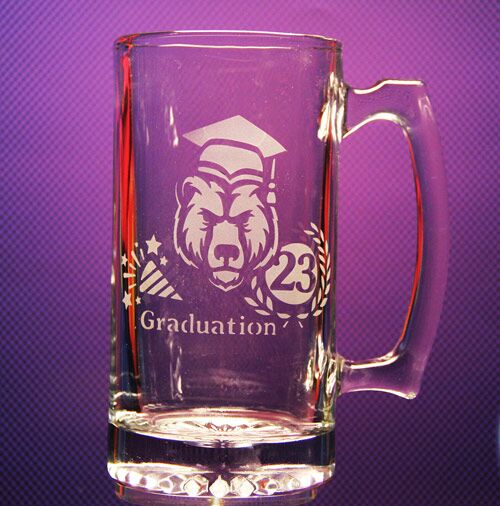 Personalized Graduation Beer Mug Glass