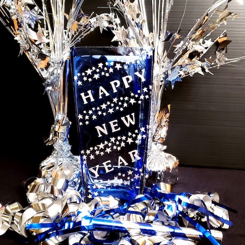 New Year Blue Vase