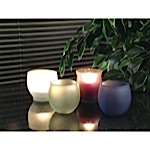 Frosted candle holders