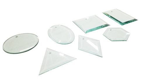 Thick Beveled Glass Ornaments