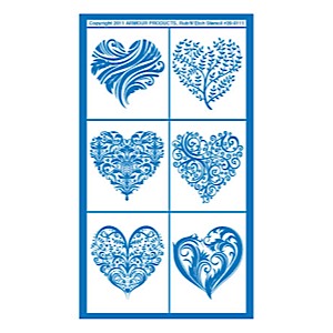 Fancy Hearts -  - Glass Etching Supplies Superstore