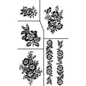 Floral 8 -  - Glass Etching Supplies Superstore