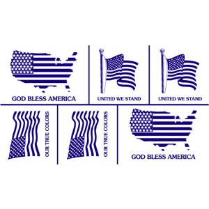 American Flag Stencil Set - Cheap Cookie Cutters