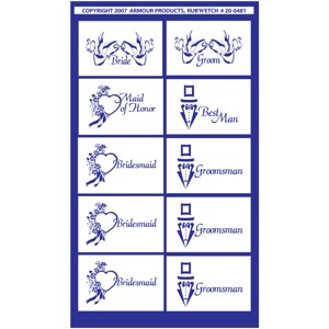 Wedding Bridesmaid & Groomsman -  - Glass Etching