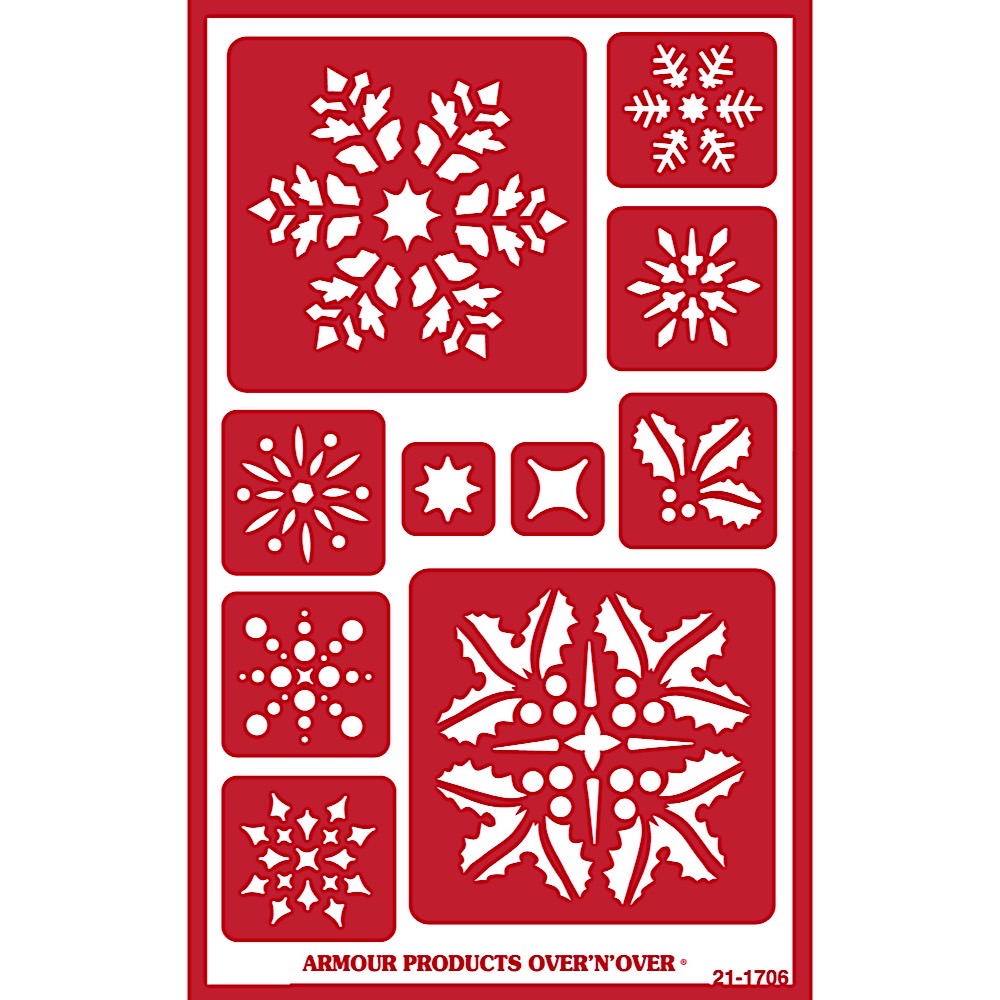 Mylar Stencils Christmas Snowflakes A3/A4/A5 Sheet Sizes Thick 190