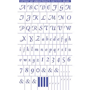 Script Full Alphabet with numbers