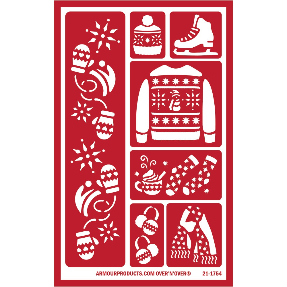 Glass Etching Secrets Food & Baking Reusable Adhesive Stencils: 2 Pack  Stencils for Paint or Glass Etching with Mixture of Fruit and Kitchen Items