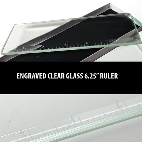 Clear-2"x6" Bevel Glass RULER