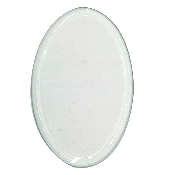 90-2461 - Clear-3"x5" Oval Thick Bevel (NO HOLE)