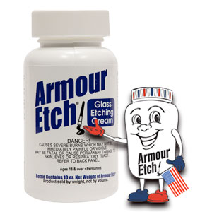 10 oz Armour Etch Glass Etching Cream (FREE Starter Glass Etching Kit)